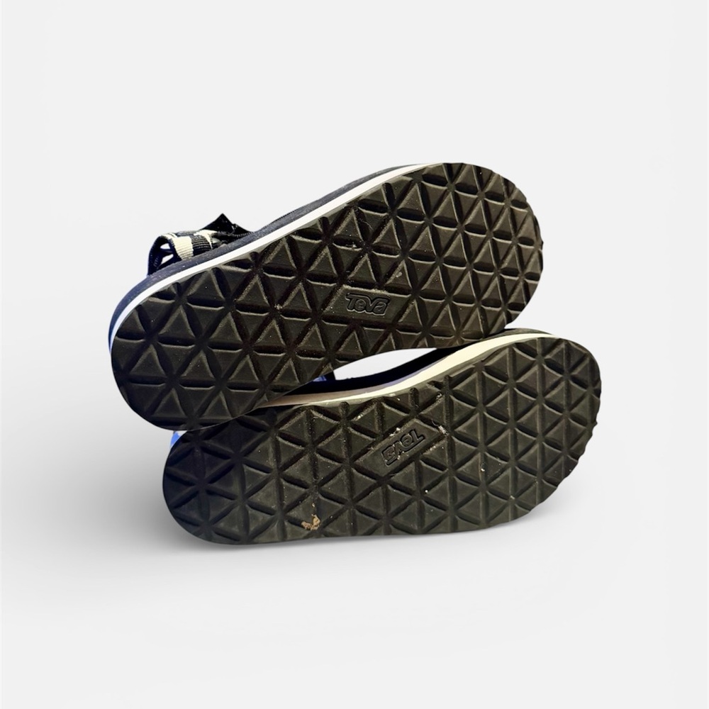 Teva Platform Universal Flatform Sandals Black Wh… - image 6